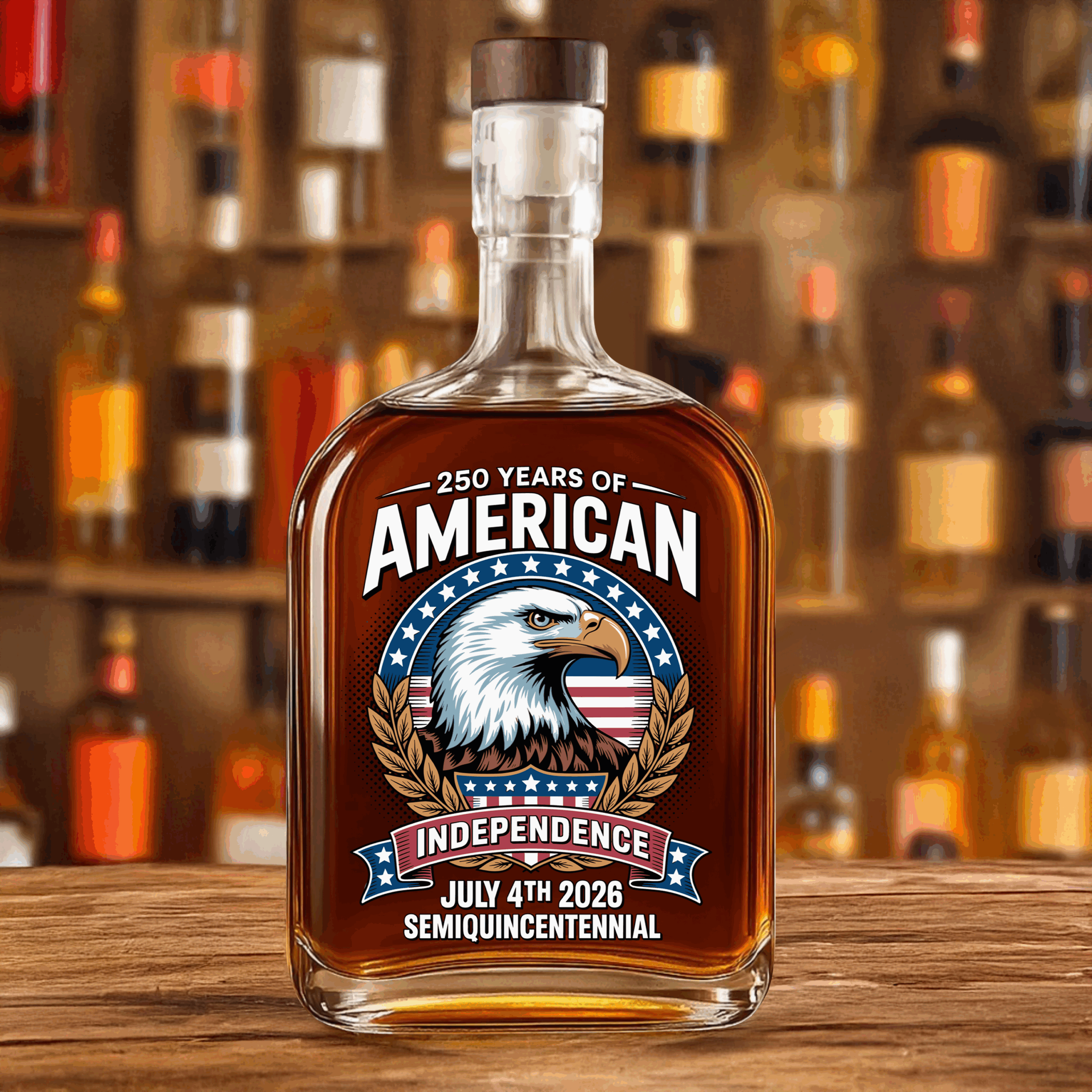 American 250 Years Independence Eagle - July 4th 2026 Whiskey Bottle LM32 895251 - Image 3