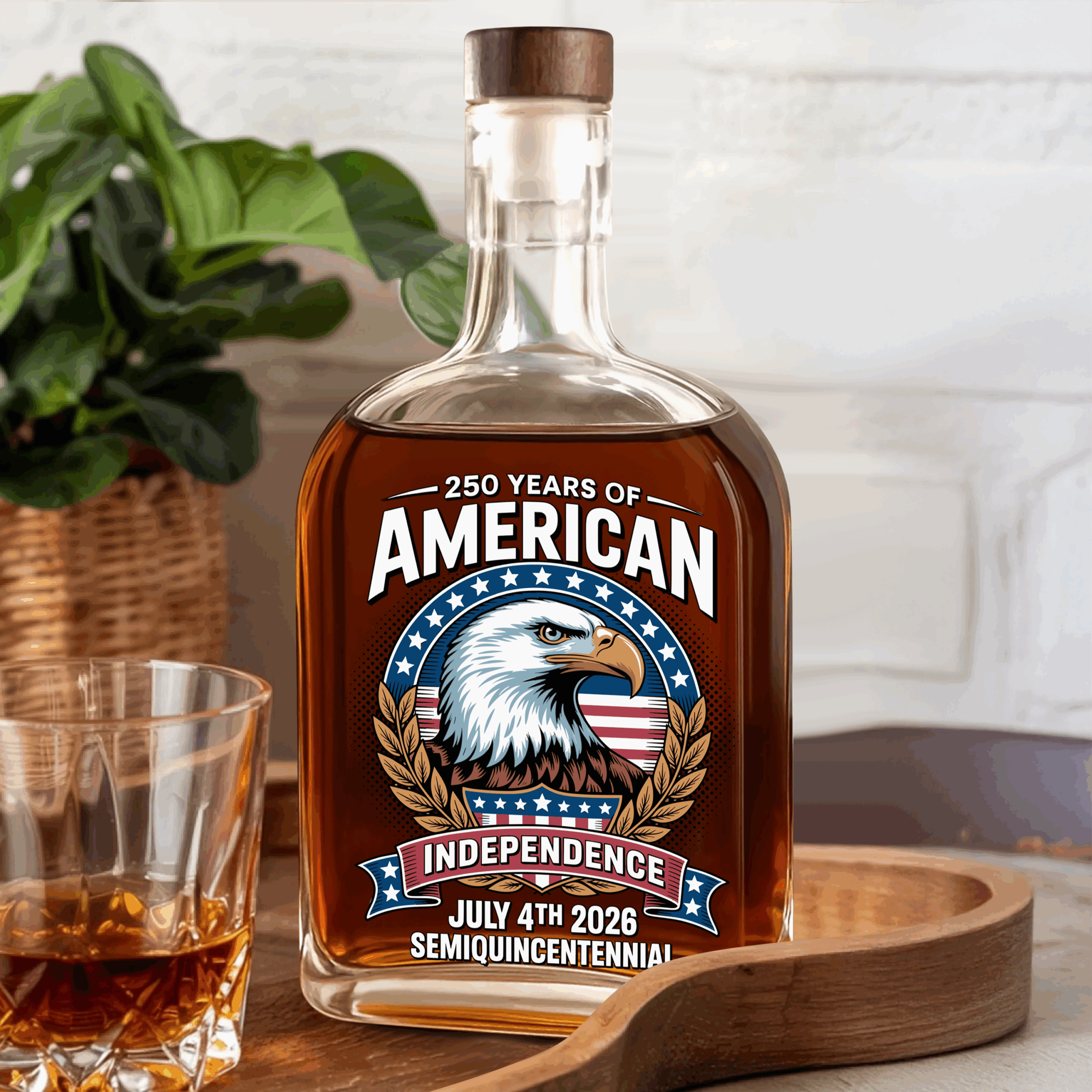 American 250 Years Independence Eagle - July 4th 2026 Whiskey Bottle LM32 895251 - Image 6