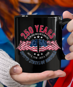 American 250 Years Semiquincentennial â€“ Patriotic Gift 2026 Black Mug