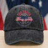 American 250 Years Semiquincentennial â€“ Patriotic Gift 2026 Washed Denim Baseball Cap LM32 895263