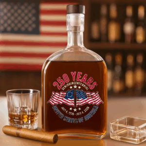 American 250 Years Semiquincentennial â€“ Patriotic Gift 2026 Whiskey Bottle LM32 895267