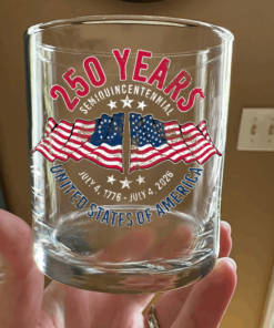 Alternative view of American 250 Years Semiquincentennial â€“ Patriotic Gift 2026 Whiskey Glass