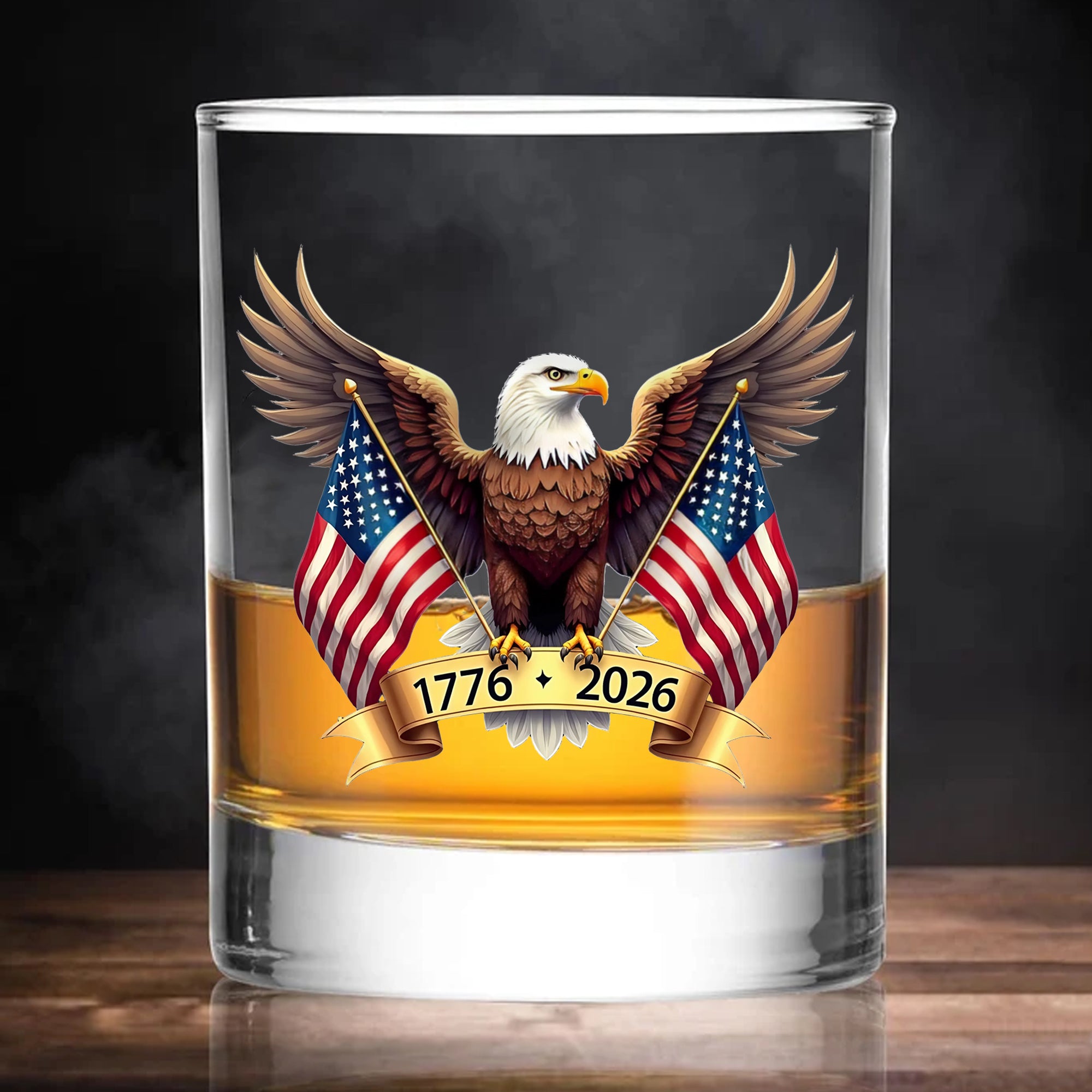 American Eagle and US Flag 250 Years Glass | Happy 250th Birthday USA | Patriotic 4th of July Glass | America Anniversary | Independence Day Whiskey Glass Beer Glass 682563 - Image 3