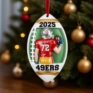 Alternative view of American Football Player Ornament - Personalized Gifts For Players 02huqn300825