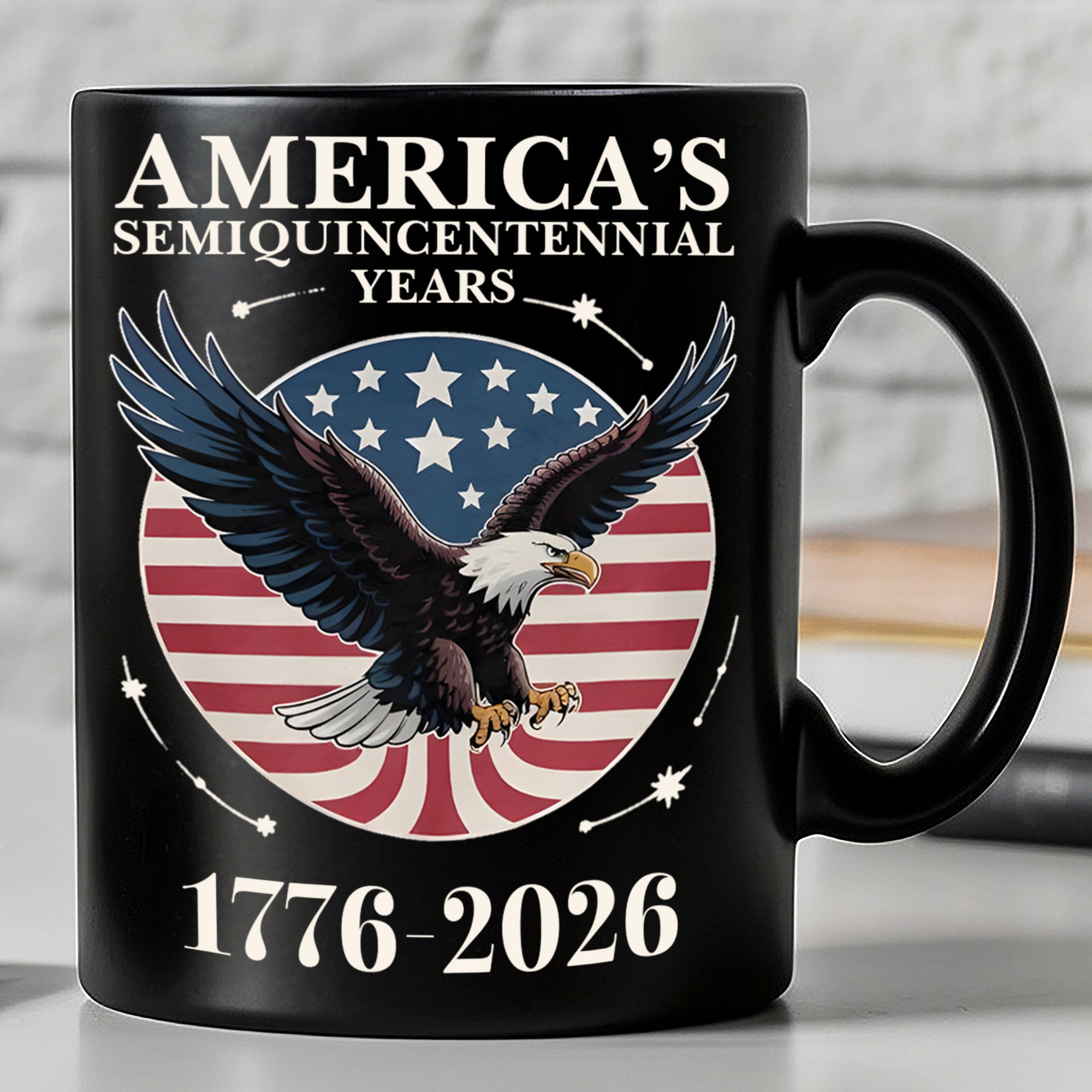 America's 250 Years Semiquincentennial Black Mug | Happy 250th Birthday USA | Patriotic 4th of July Mug | America 250th Anniversary | Independence Day Black Mug 682543 - Image 2