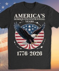 Alternative view of America's 250 Years Semiquincentennial Shirt | Happy 250th Birthday USA | Patriotic 4th of July Tee | America 250th Anniversary | Independence Day Shirt