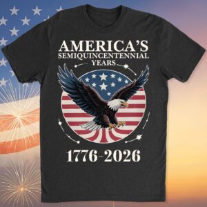 Alternative view of America's 250 Years Semiquincentennial Shirt | Happy 250th Birthday USA | Patriotic 4th of July Tee | America 250th Anniversary | Independence Day Shirt 682543