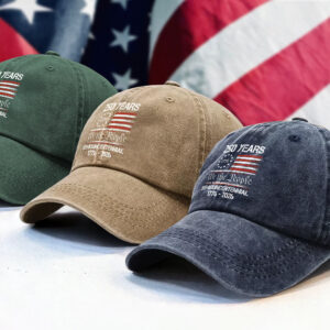 Alternative view of Americaâ€™s 250th Anniversary United States Semiquincentennial Washed Denim Baseball Cap HO82 900344