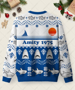 Alternative view of Amity 1975 Ugly Christmas Fuzzy Fleece Sweatshirt