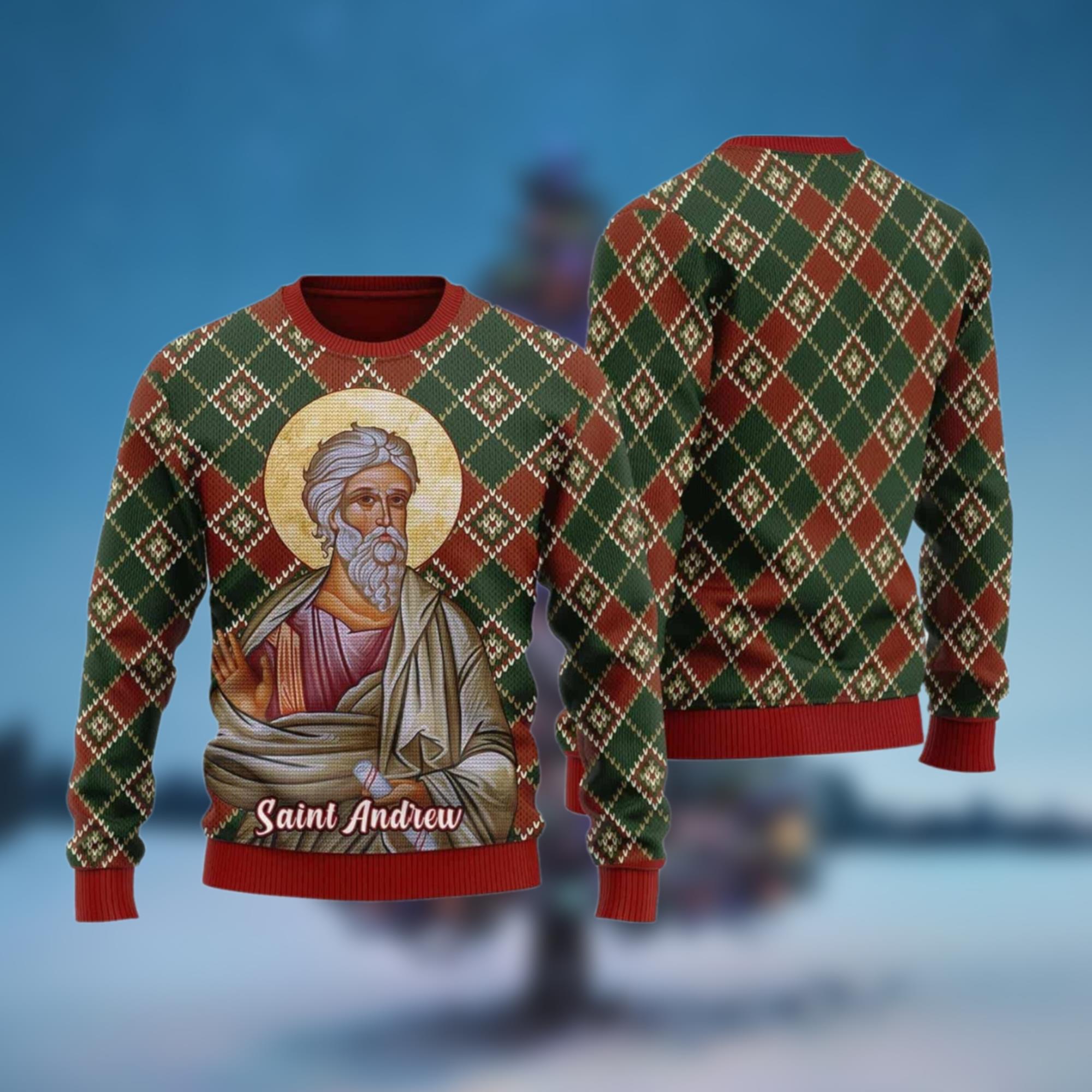 Andrew the Apostle Ugly Christmas Sweater - Grishko.com