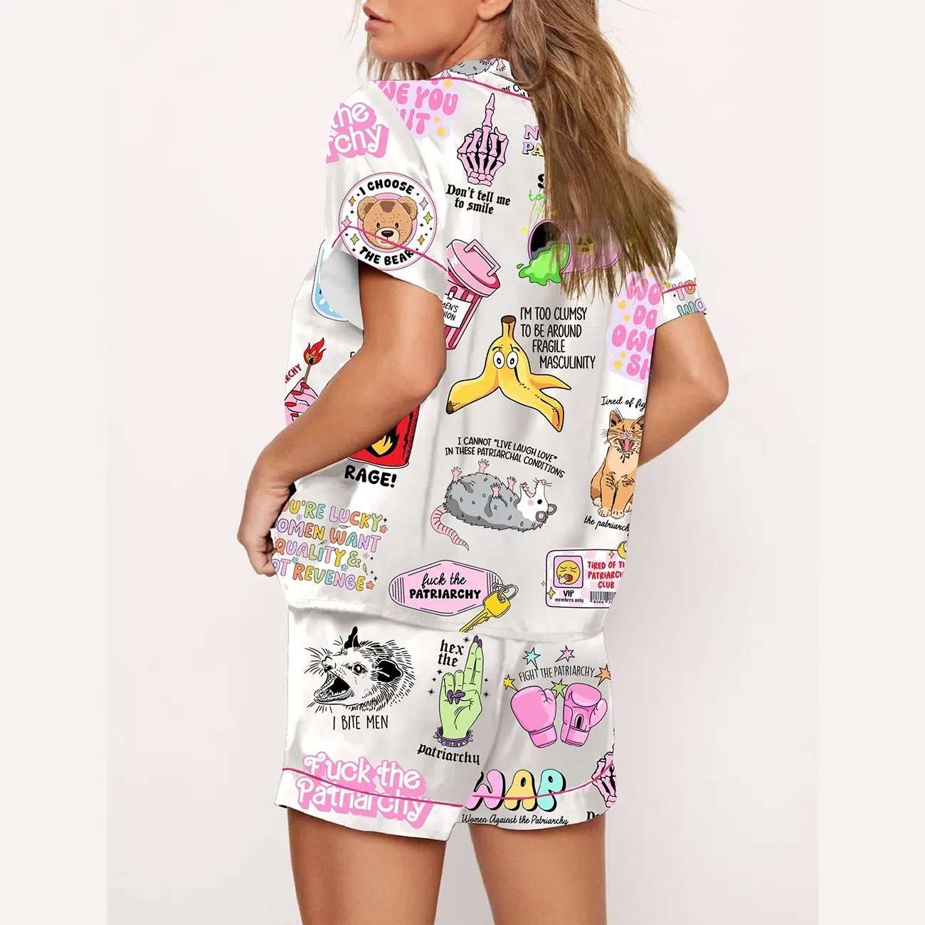 Anti Patriarchy Female Rage Feminist Pajama Set - Image 2