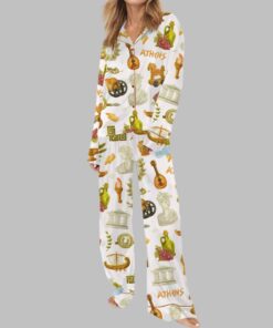 Alternative view of Antique Greece Satin Pajama Set