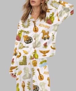 Antique Greece Satin Pajama Set