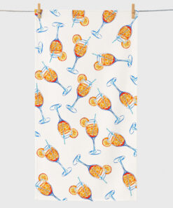 Aperol Spritz Trio Watercolor Beach Towel