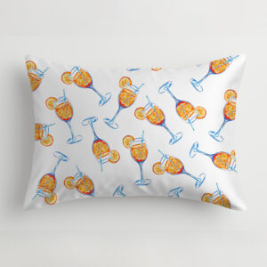 Aperol Spritz Trio Watercolor Satin Pillowcase