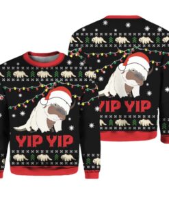 Alternative view of Appa Sky Bison yip yip Ugly Christmas Sweater 