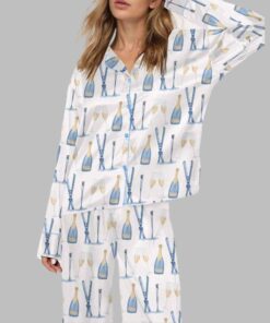 Apres Ski Champagne Satin Pajama Set