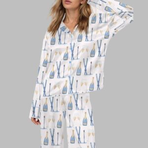 Apres Ski Champagne Satin Pajama Set