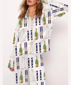 Apres Ski Champagne Snowboard Pajama Set