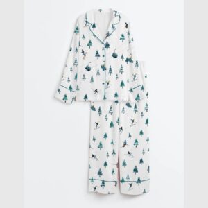 Alternative view of AprÃ¨s Ski Mountains Satin Pajama Set