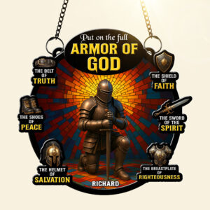 Alternative view of Armor Of God Suncatcher Ornament - Personalized Gifts For Christian 04toqn210725