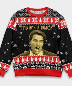 Arnold Schwarzenegger Kindergarten Cop It's Not A Tumor Ugly Christmas Sweater