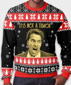 Alternative view of Arnold Schwarzenegger Kindergarten Cop It's Not A Tumor Ugly Christmas Sweater