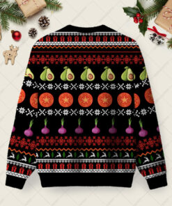 Alternative view of At The Festivus Dinner Ugly Christmas Fuzzy Fleece Sweatshirt