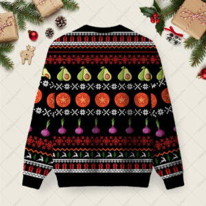 Alternative view of At The Festivus Dinner Ugly Christmas Fuzzy Fleece Sweatshirt