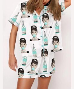 Audrey Hepburn Tiffany's Champagne Pajama Set