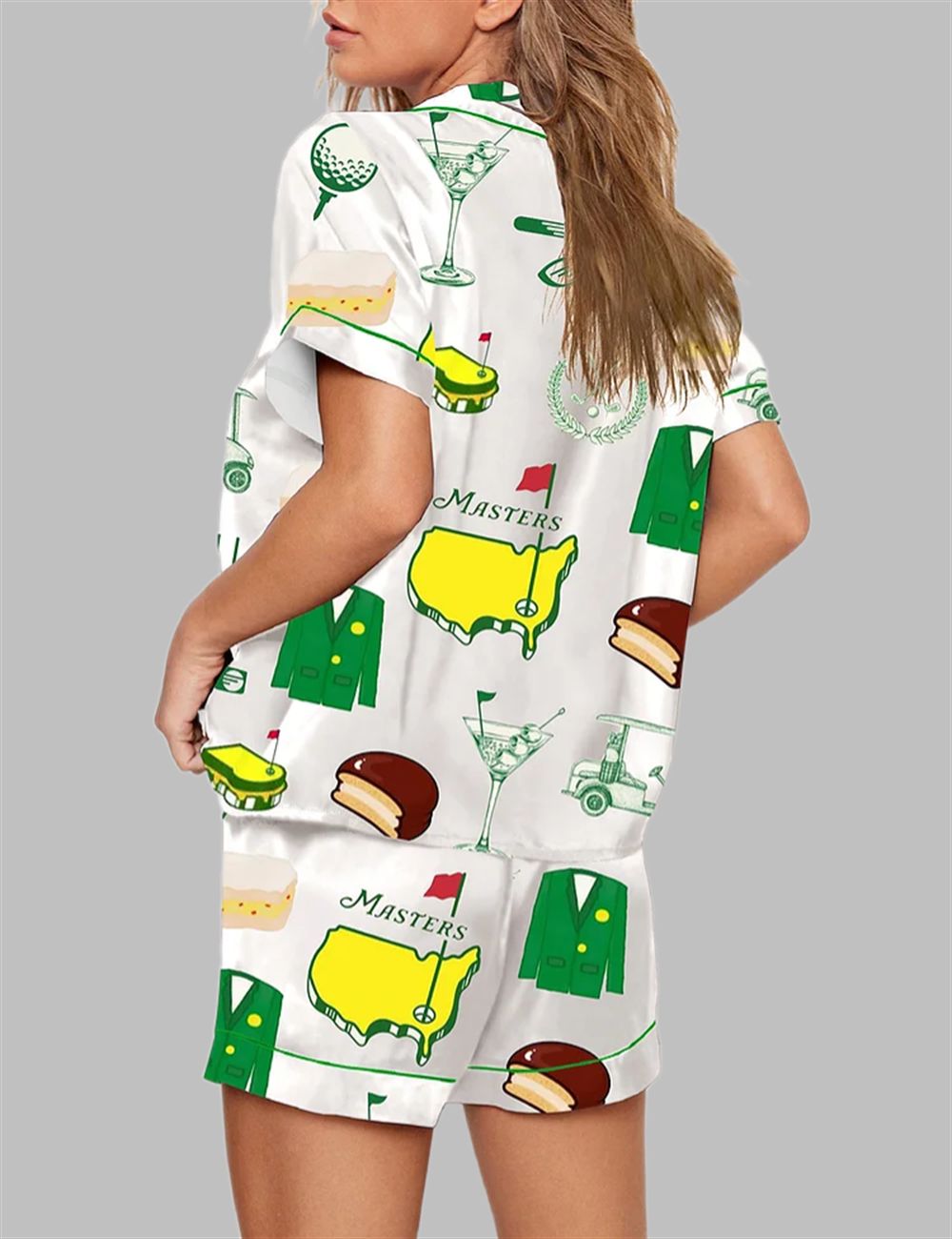 Augusta Masters Golf Tournament Golf Print Pajama Set - Image 3