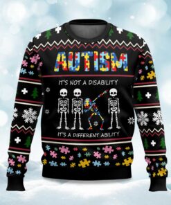 Autism Is Not Disability Ugly Christmas Sweater