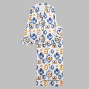 Alternative view of Autumn Preppy Halloween Fall Pumpkin Spice Spooky Ghost Pajama Set