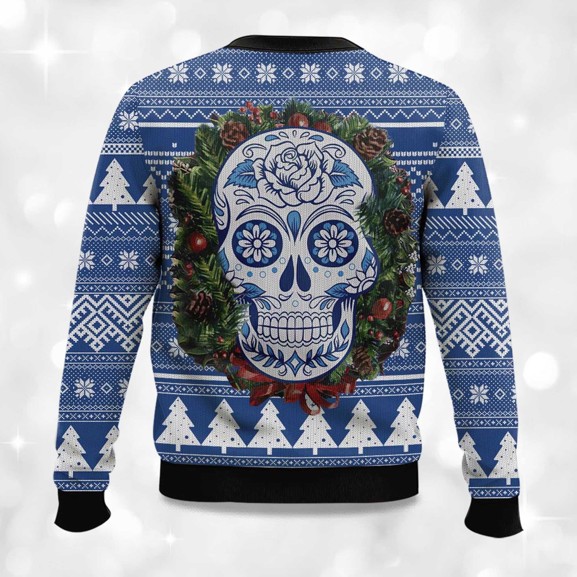 Alternative view of Awesome Sugar Skull Ugly Christmas Sweater