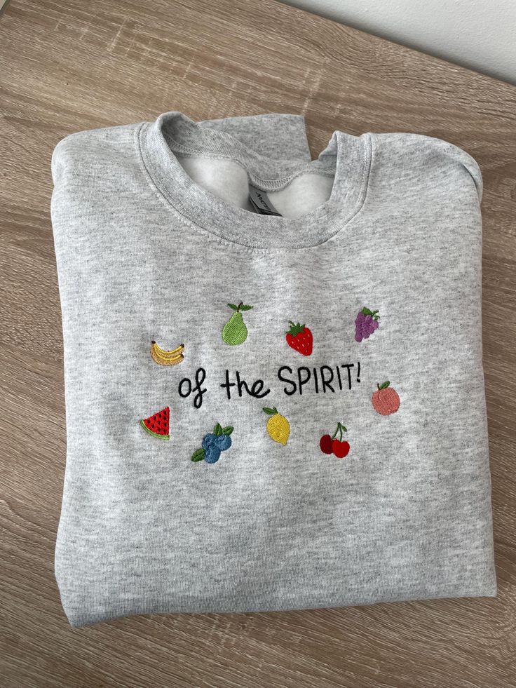 Fruit of the Spirit Christian Sweatshirt | Embroidered Christian Crewneck