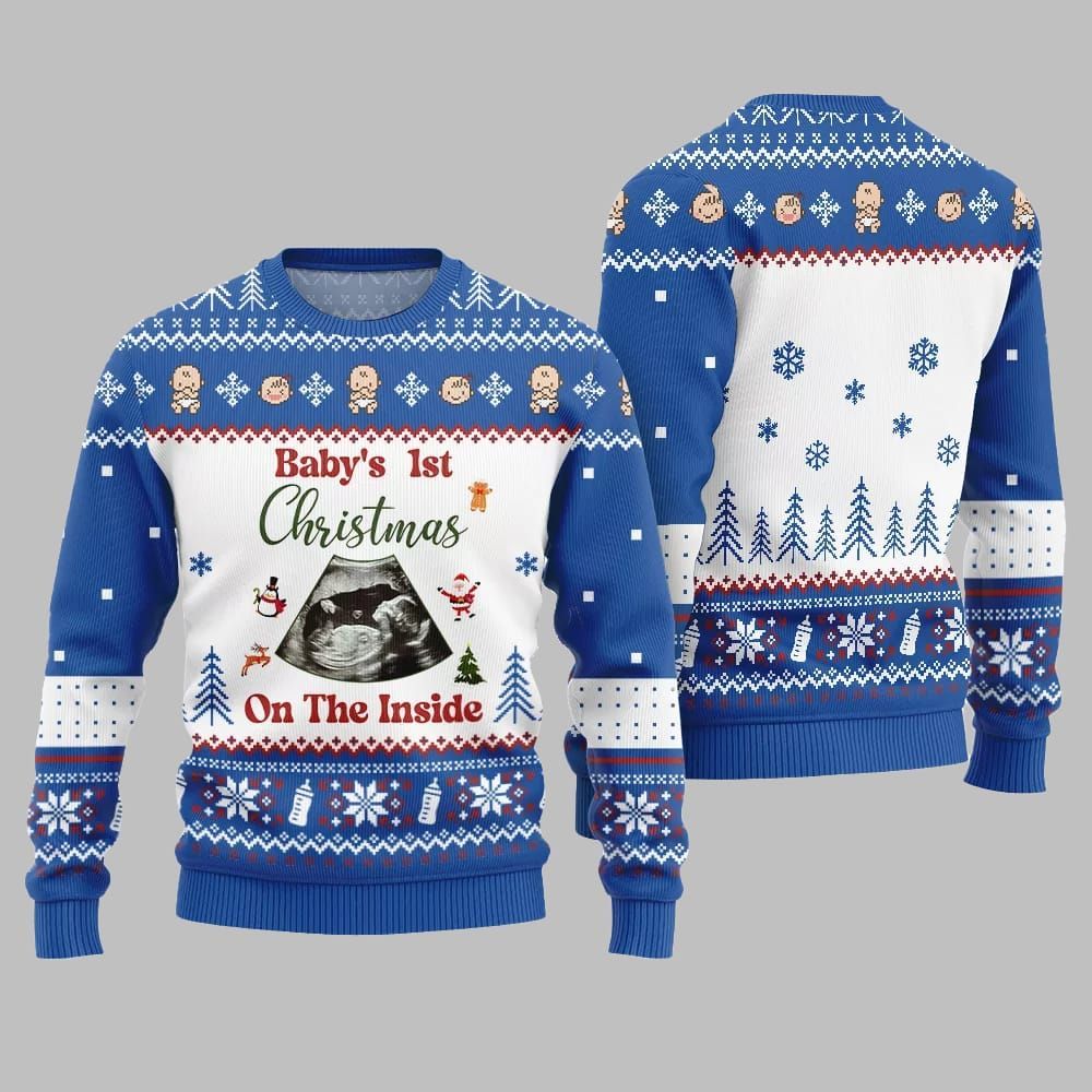 Alternative view of Baby 1st Christmas On The Inside Ugly Sweater Christmas 2025 - Grishko.com