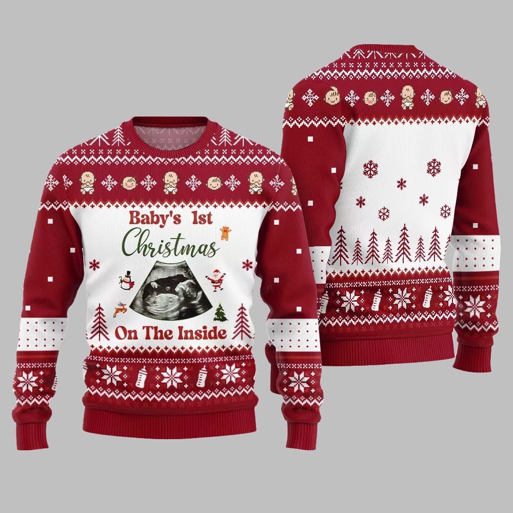 Baby 1st Christmas On The Inside Ugly Sweater Christmas 2025 - Grishko.com
