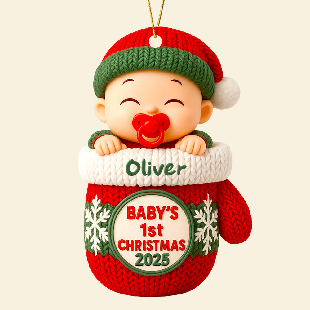 Baby First Christmas Ornament Personalized Gifts For Kids 03PGDT120825 - Image 4