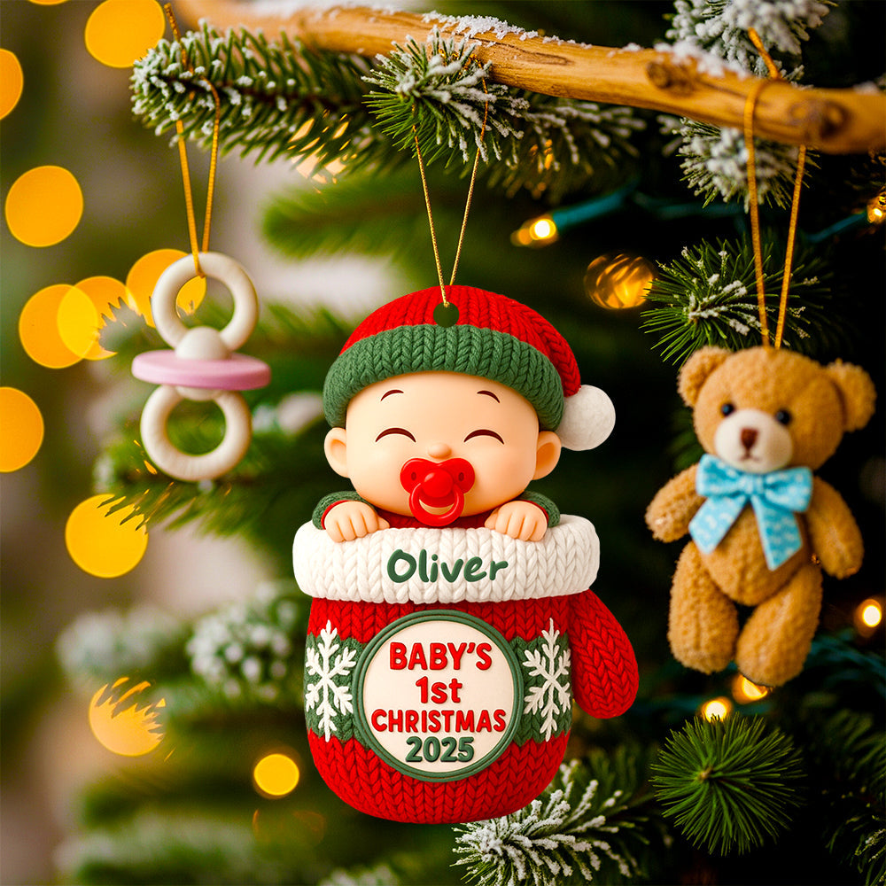 Baby First Christmas Ornament Personalized Gifts For Kids 03PGDT120825 - Image 3