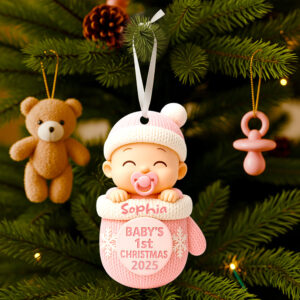 Baby First Christmas Ornament Personalized Gifts For Kids 03PGDT120825