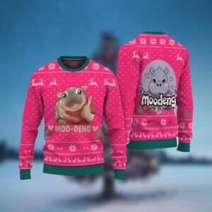 Baby Hippo Moo Deng Ugly Sweater - Grishko.com