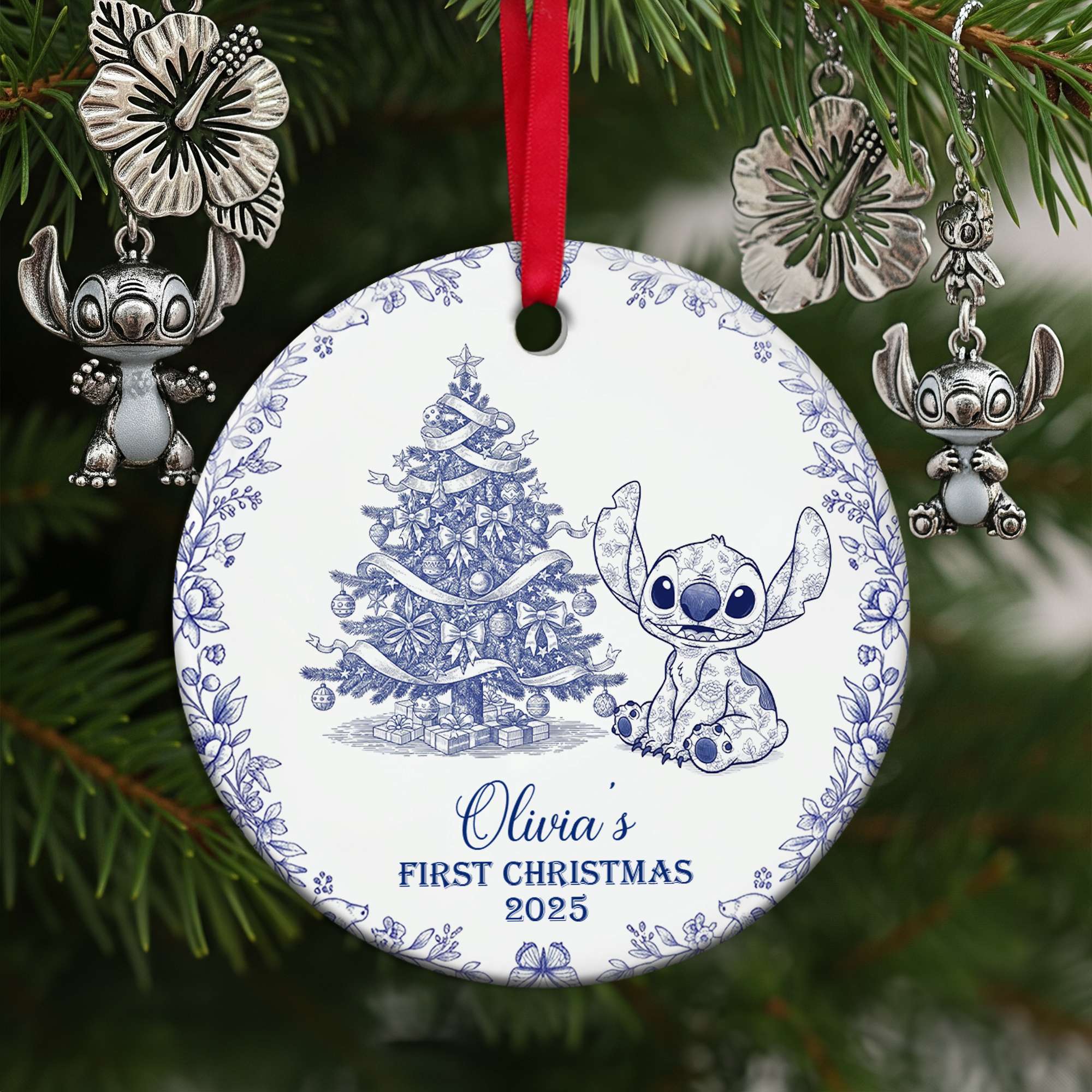 Baby's First Christmas Ceramic Ornament - Personalized Gifts For Baby 04PGLU300825 - Image 3