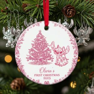 Alternative view of Baby's First Christmas Ceramic Ornament - Personalized Gifts For Baby 04PGLU300825