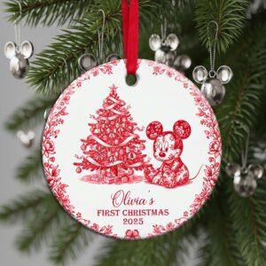 Baby's First Christmas Ceramic Ornament - Personalized Gifts For Baby 04PGLU300825