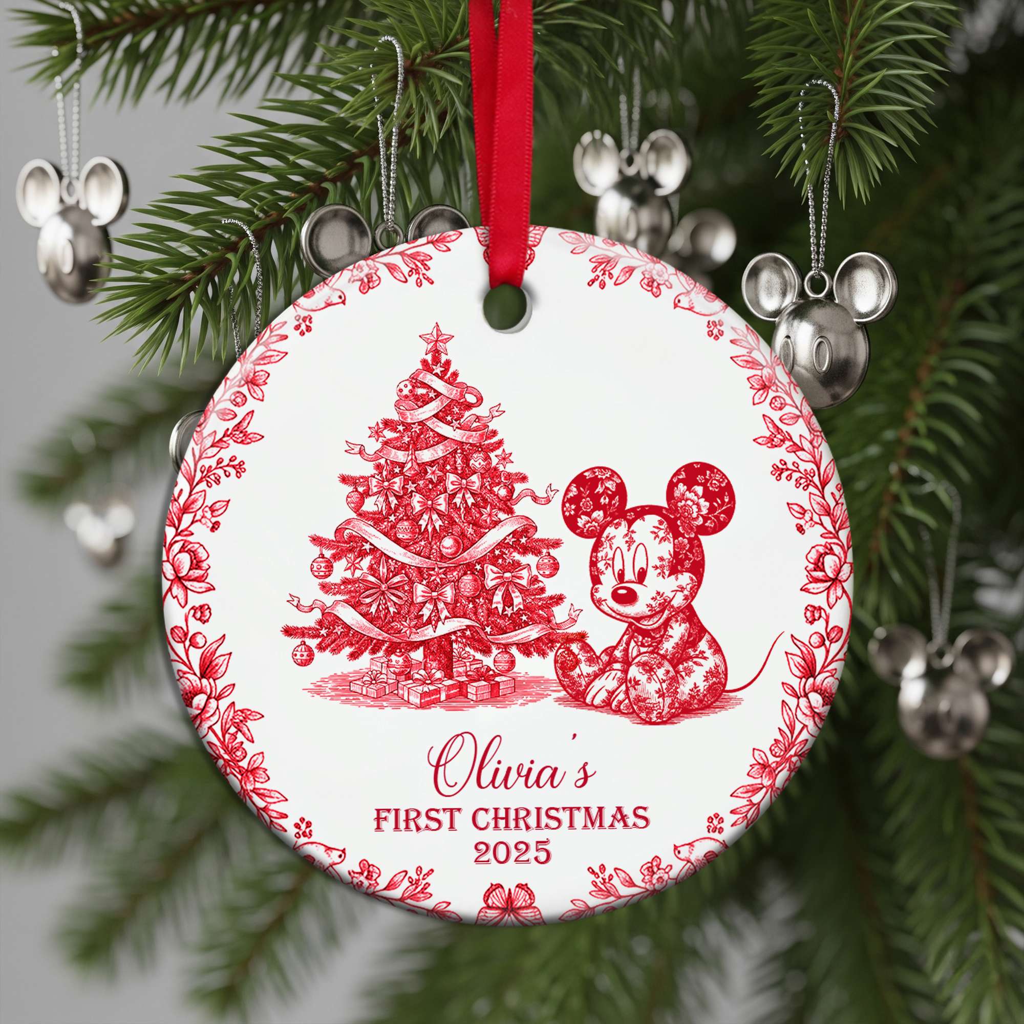 Baby's First Christmas Ceramic Ornament - Personalized Gifts For Baby 04PGLU300825