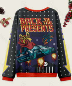 Alternative view of Back To The Present Ugly Christmas Fuzzy Fleece Sweatshirt