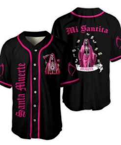 Santa Muerte Mexico Baseball Jersey Mexican Jersey Shirt Jersey