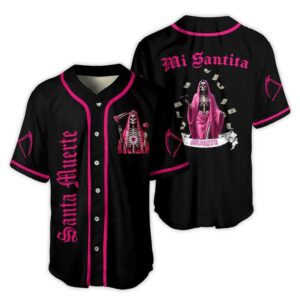 Santa Muerte Mexico Baseball Jersey Mexican Jersey Shirt Jersey