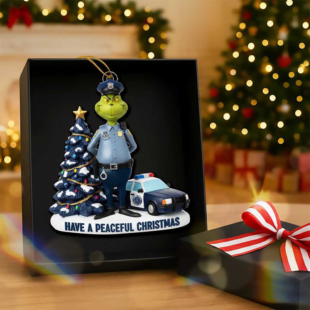 Badass Police Christmas Ornament, Personalized Gifts For Police Officer 03qhqn120925 - Image 3