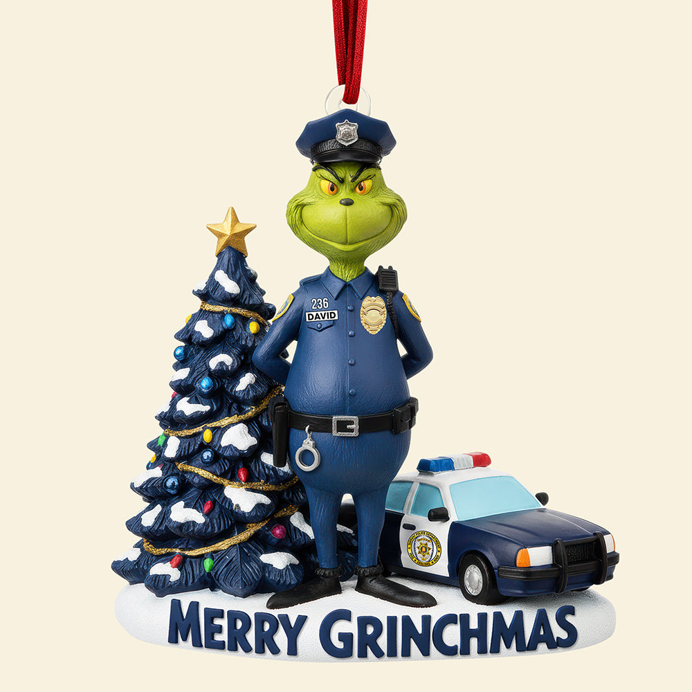 Badass Police Christmas Ornament, Personalized Gifts For Police Officer 03qhqn120925 - Image 4